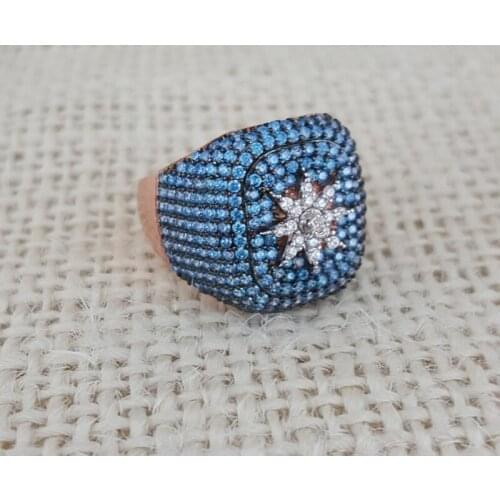 Snowflake Ring North Star Ring Silver Ring for Women