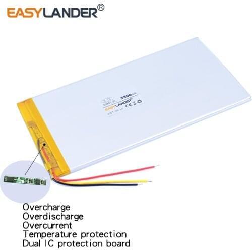3380150 3080150 3.7V 5500mAh Rechargeable li Polymer Li-ion Battery For mobile power tablet PC COLORFLY G808 4G HD 3079149