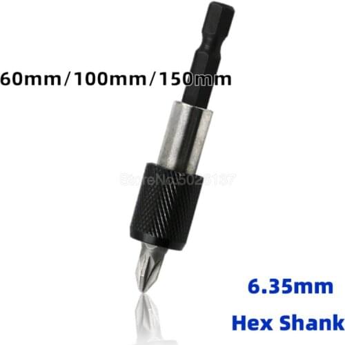 1 Pcs Quick Release Magnetic Bit Screwdriver Holder 1/4" Hex Shank Cr-v Drywall Screw Drill Tool 60MM 6.35MM 1/4 Electric