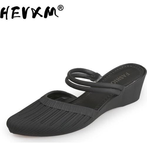 Fashion Womens Sandals 2021 Mules Slippers For Beach Shoes Close Toe Women Heels Strappy Wedges Shoes For Women Plastic Sandals