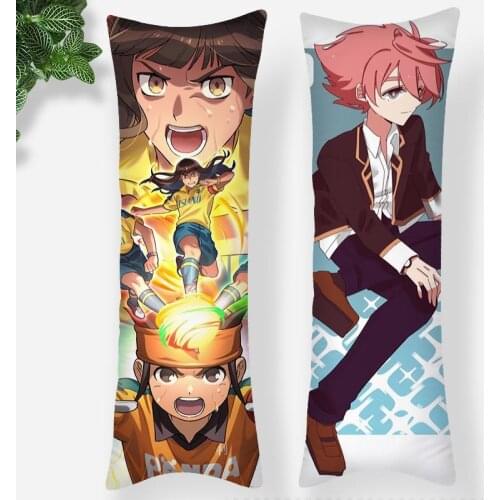 Custom Inazuma Eleven Anime Pillowcase Printed Satin Fabric Pillow Cover Rectangular Zipper Kawaii Body Cover Dropshipping 0618