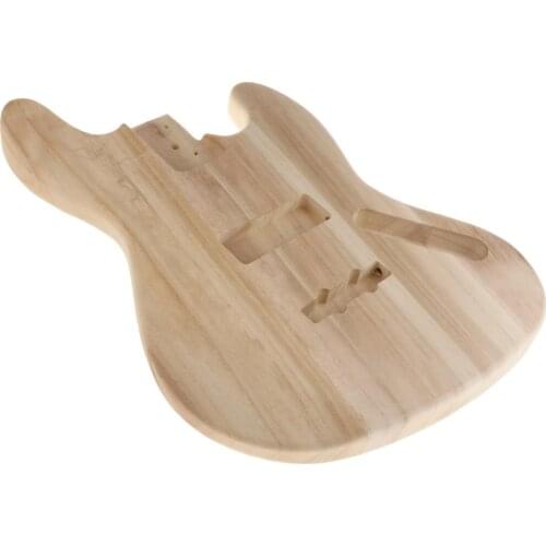 Unfinished Electric Guitar Body Handcrafted Guitar Barrel Maple Wood for JB Style Bass Guitar Replacement Parts