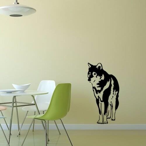 Pet dog husky vinyl wall decal animal home decor living room bedroom wallpaper removable wall stickers