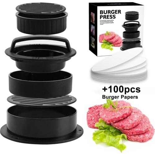 Portable Kitchen Round Shape Burger Press Food-Grade ABS Hamburger Meat Press Beef Grill Hamburger Press Kitchen Tools