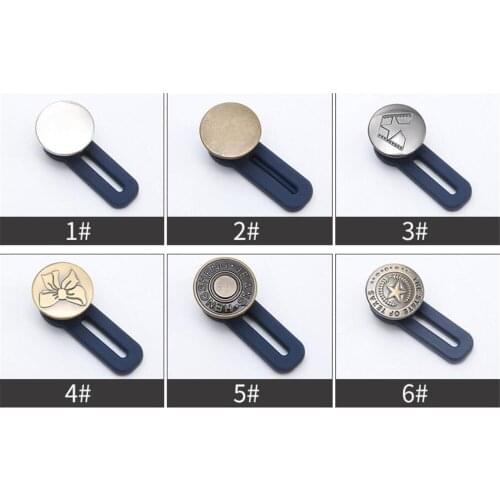 Hot 1000pcs/lot Jeans Retractable Buttons Metal Extended Buckles Pant Waistband Expander for Men Women