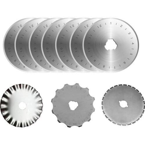 Stainless Steel DIY Home Sewing Tools 10PCS 45mm Rotary Cutter Patchwork Crafts Roller Blades For Cloth Fabric Leather Paper