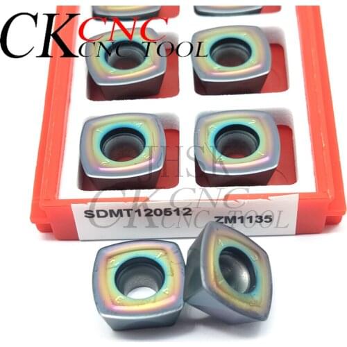 SDMT120512 ZM1135 SDMT 120512 milling Insert Fast feed milling cutter turning Tool lathe part CNC Metal lathe tool for ASRF