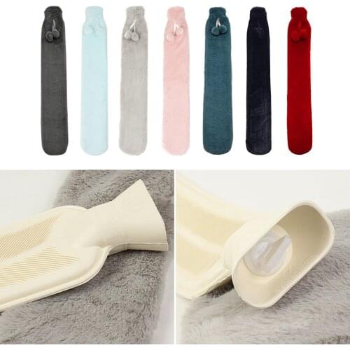 Removable Hot Water Bottle Compress Faux Fur Bag Shoulder Neck Hand Warmer For Waist Hand Foot Warmer Bag Washable Winter