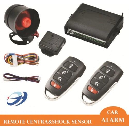 Car Security System Alarm Immobiliser Central Locking + Shock Sensor+2 Remote