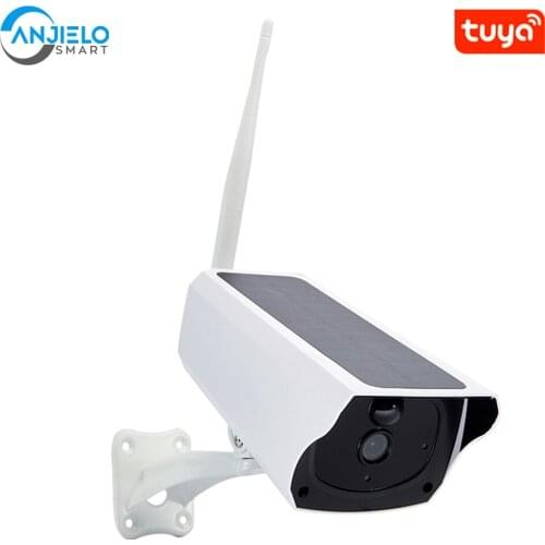Tuya Wifi Security Solar Camera, 18600mAh Solar Battery Powered, 1080P 35fts Night Vision, Motion Activated, IP67 Waterproof
