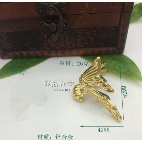 62 * 42mm Gallery Foot Antique feet Zinc Alloy Corner Furniture foot decoration Cabinet feet Wooden feet wholesale
