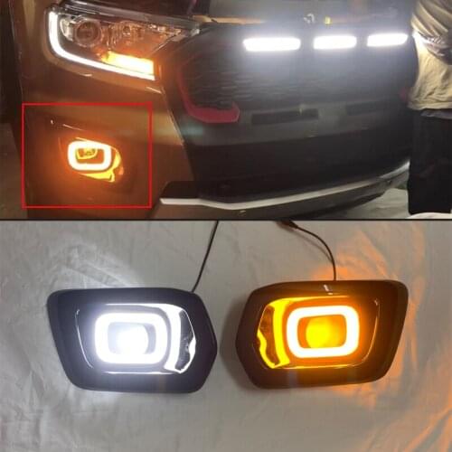 NEW LED DAYTIME RUNNING LIGHT DRL FOG LAMP LIGHTS WITH TURNING SIGNAL FEATURE FIT FOR 2019 RANGER T8 Wildtrak EXTERIOR LIGHT