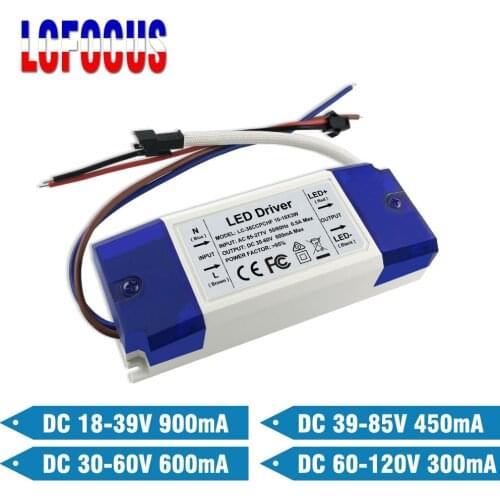 10-18x3W LED Driver Constant Current 300mA 450mA 600mA 900mA 30 36 39 45 48 54 W Watt Lighting Transformers Power Supply