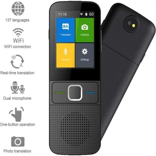 137 Language Translator Smart Translator Real-time Offline Smart Voice Translator HD Touch Screen Portable Traduttore Offline