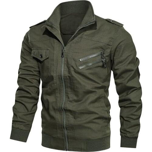 2020 Spring and Autumn mens pilot military uniform jacket coat casual large size army freight flight jacket camouflage coat