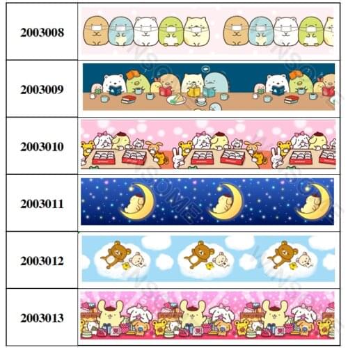 Japan Sumikkogurashi Cartoon Printed Grosgrain Ribbon 5 Yards 16mm/25mm/38mm for Party DIY Hair Bows