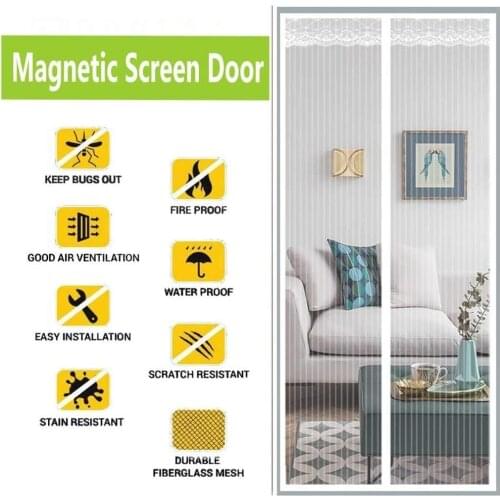 Free Shipping Summer Anti Mosquito Insect Fly Bug Curtains Magnetic Net Automatic Closing Door Screen Kitchen Curtain large size
