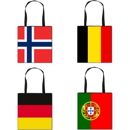 National Flag Print Women Handbag Causal Canvas Fashion Portable Large Capacity Shoulder Bags best gift