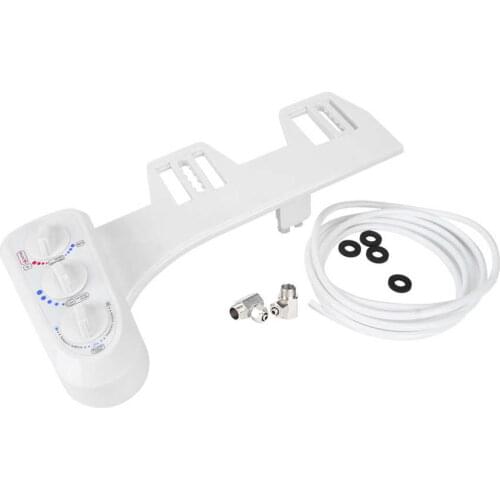 1/2 3/8 9/16 Thread Bathroom Toilet Seat Bidet Attachment Double Nozzle Hot and Cold Water Toilet Bidet Set