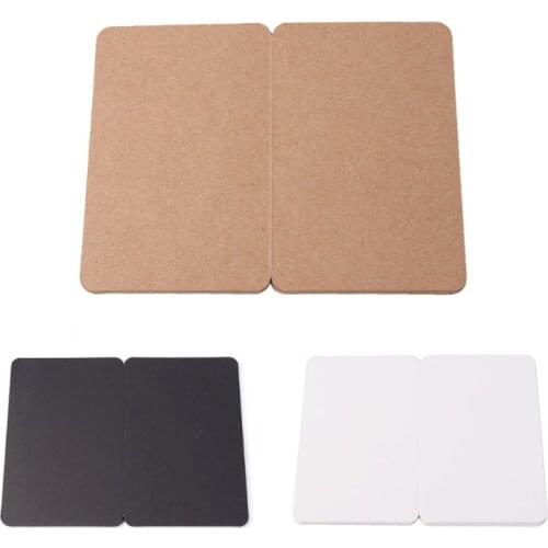 10Pcs Blank Folding Kraft Paper Cards Greeting Card Christmas Wedding Crafts