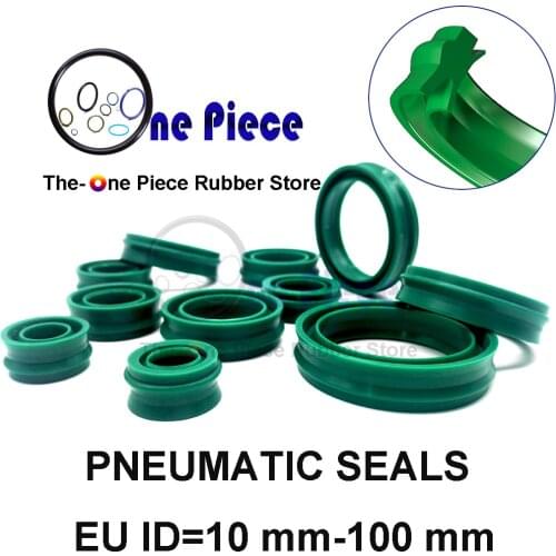 10pcs Pneumatic seals EU ID-10-100 mm Pneumatic cylinders seal for sealing rubber gasket Polyurethane PU Wiper rod piston seals