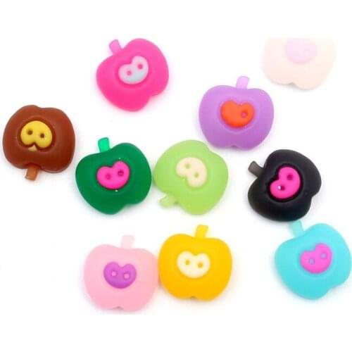 100Pcs Mixed Appler Resin Crafts Christmas Decoration Flatback Cabochon Embellishment For Scrapbook DIY Accessories