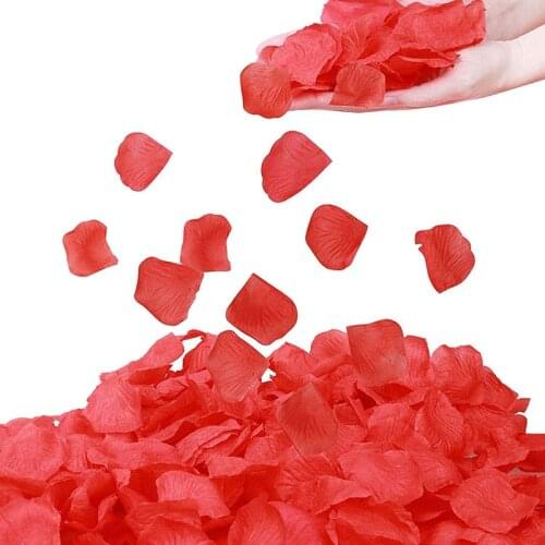 1000pcs Rose Petal Wedding Anniversary birthday Bachelorette hen Party Bridal Shower Flower girl Table centerpiece Decoration