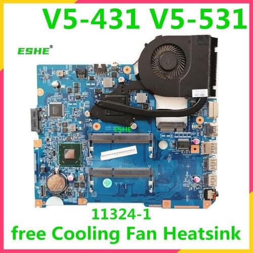 11324-1 motherboard For ACER V5-431 V5-531 V5-571 notebook motherboard Pentium CPU HM70 48.4VM02.011 free Cooling Fan Heatsink
