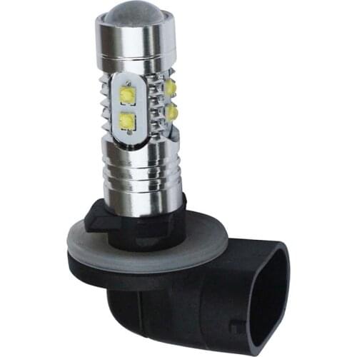 2 x H27 881 880 LED 30W 50W Car Running Light Driving Fog Light Projector Lens Bulb lamp White