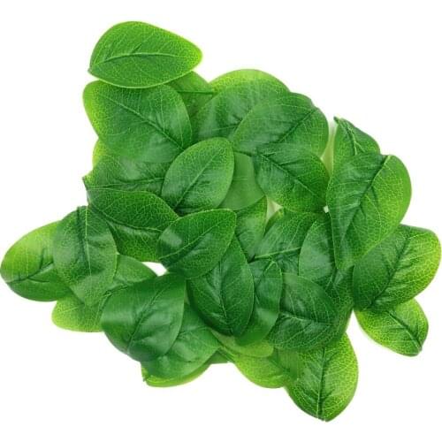 ANGRLY 30pcs Peanut Leaves Silk Flower Wedding Bouquet Roses Dahlias Artificial Flowers Fall Vivid Fake Leaf Wedding Flower Gift