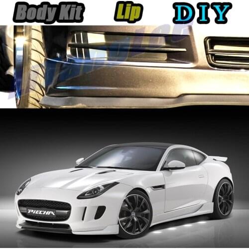 Car Bumper Lip Front Spoiler Skirt Deflector For Jaguar F-Type F Type 2013~2020 Tune Car Modified Body Kit VIP Hella Flush Lips