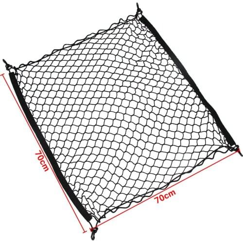 Car Mesh Cargo Net Holder Trunk Auto Elastic Storage 4 Hook For Lexus GS350 GS450h LX570 RX450h CT200h ES350 IS250,70X70 CM