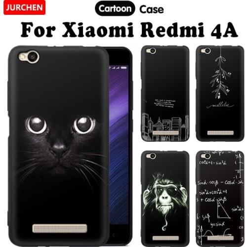 JURCHEN For Xiaomi Redmi 4A 3D Fashion Cartoon Animal Pattern Silicone Case For Xiomi Redmi 4A For Redmi 4 A TPU Thin Back Cover