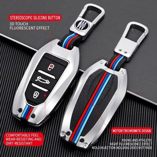 Zinc Alloy car remote key cover case holder protect for Peugeot 301 308 308S 408 2008 3008 4008 5008 Car Accessories key case