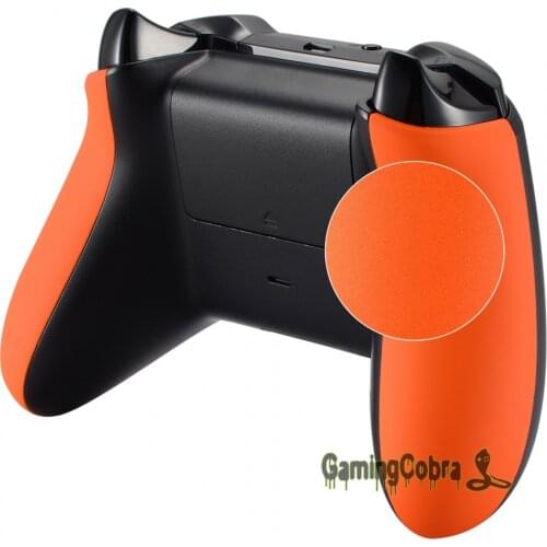 EXtremeRate Soft Touch Orange Left Right Handle Back Panels for Xbox One S & for Xbox One X Controller