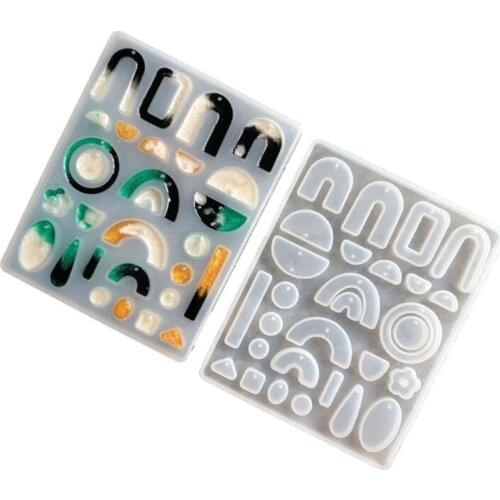 Geometry Pendant Crystal Epoxy Mold Can Make Candy, UV Resin Pendant Earrings And Accessories