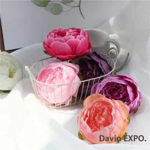 10CM Fake peony head wedding flower wall party home vases for decoration accessories household products artificial flowers