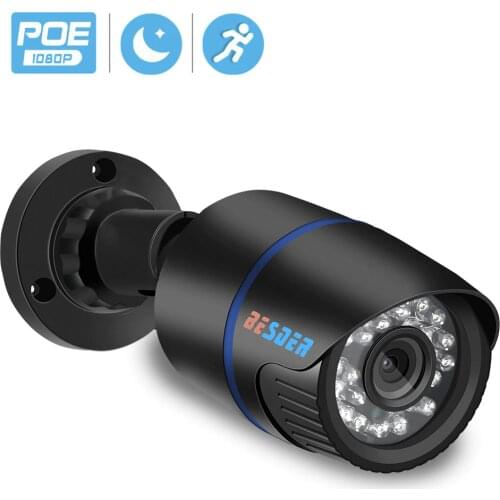 BESDER 2MP Full HD 1080P IP Camera Bullet Outdoor Waterproof Smart Security CCTV Camera Ai Motion Detection RTSP P2P ONVIF XMEye