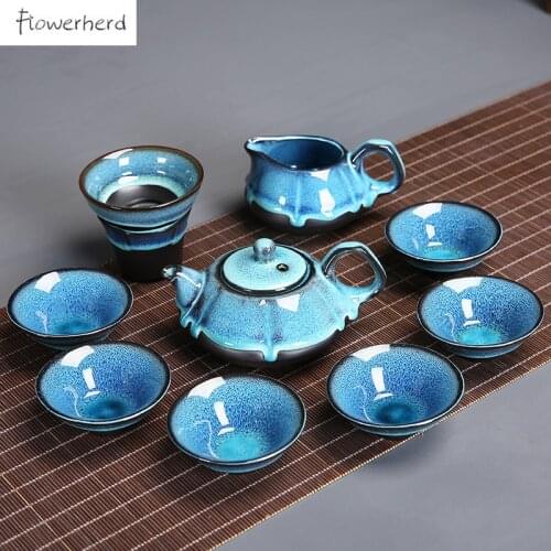 Ceramic Kung Fu Tea Set Teaware Teapot Teacup Tea Infuser Tea Filter Tea Cup Set Tea Pot and Cup Set Tea Travel Kungfu Tea Sets