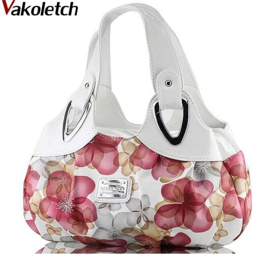 Fashion Korean handbag beautiful Women PU leather Bag Tote Bag Printing Handbags six style Satchel drop WHOLESALES WZ50-32