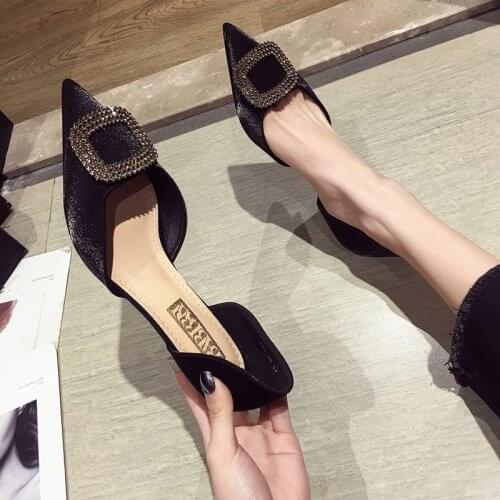 Shoes 2021 Fashion Mules For Women PU Leather Pointed Toe Slip On Sandalias Women Slipper Summer Sandals Womens Shoes