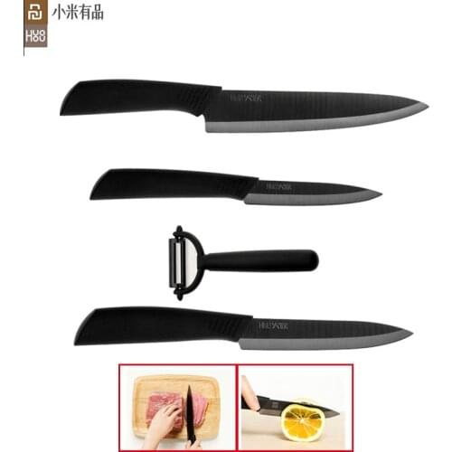 Youpin HuoHou Nano Ceramic Knife Kitchen knives Set 4PCS Nano-ceramic Fruit knife 4 6 8 Inch Furnace Thinner Environmental