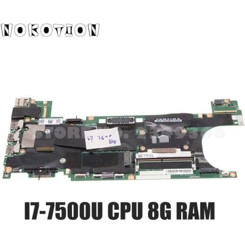NOKOTION Laptop Motherboard For Lenovo ThinkPad T470S 01ER308 DT471 NM-B081 MAIN BOARD I7-7500U CPU 8G RAM
