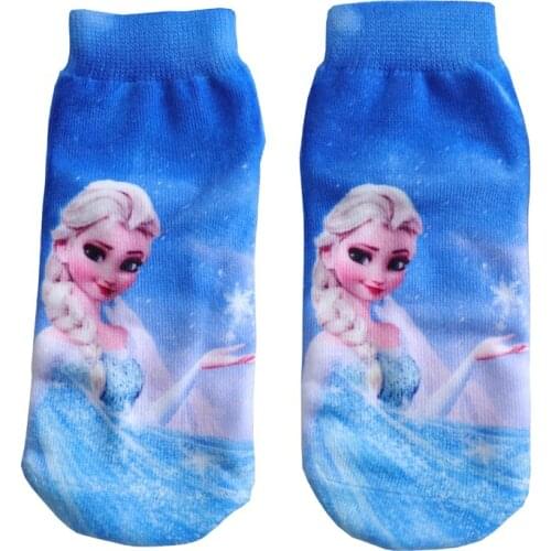 Spring Summer New Baby Cute Cartoon Soft Short Socks For Kids Elsa Anna Princess Mermaid Fashion Boat Socks For Boys Girls 1-10Y