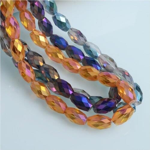 New Arrival Glass Beads 10x16mm Faceted Oval Crystal Glass Beads for Jewelry Making