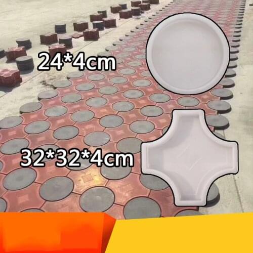 DIY New Plastic Molds For Paving Slabs Concrete Garden Yard Path Concrete Border Plaster Stone Tiles Anti-slip Paving Slabs