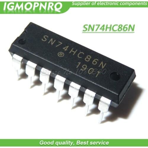 10pcs 74HC86N SN74HC86N 74HC86 SN74HC86 DIP-14 Logic Gates QUAD 2-INPUT EXCLUSIVE-OR GATE new original