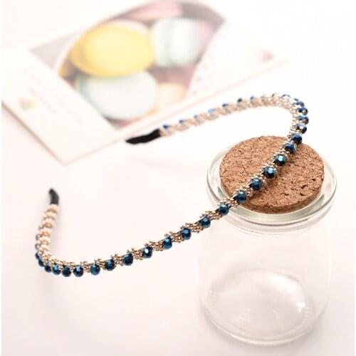 Headwear Fashion Women Hair Hoop Ladies Crystal Rhinestone Pearl Hairband Headband Head Piece Hair Band Accessories