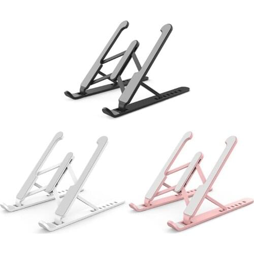 Laptop Stand Computer Tablet Holder Riser Stand 8 Angles Adjustable Metal Ergonomic Foldable Portable for 1-17'' Screen