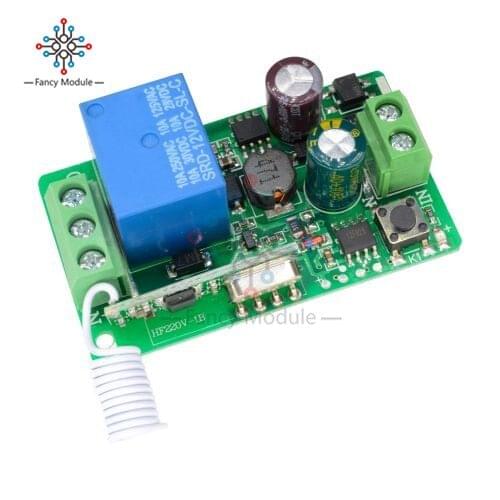AC 220V RF Relay Receiver Transmitter Module RF Remote Control Switch 315/433MHz 1CH Remote Transmitter Relay Switch Module
